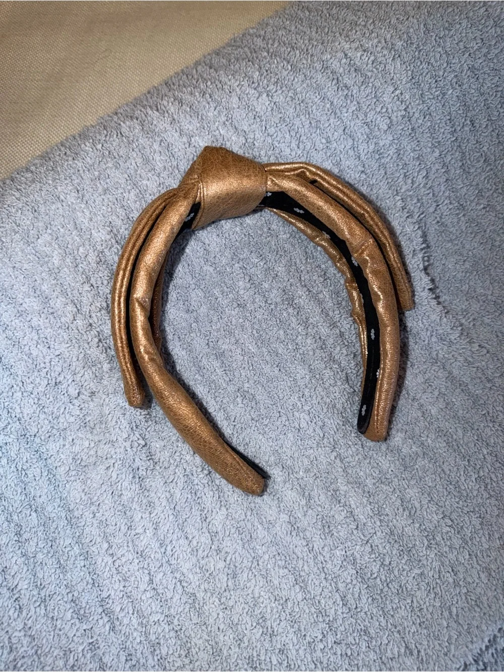 Lele Sadoughi Metallic Bronze Knotted Headband